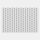 Schwarz-weiße Fragezeichen Muster 3D Geschenkpapier Set (Vorderseite 2)