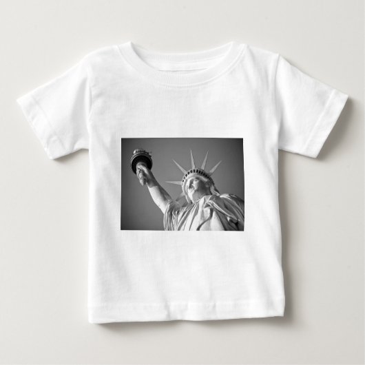 Schwarz-weiße Freiheitsstatue Baby T-shirt (Vorderseite)