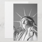 Schwarz-weiße Freiheitsstatue Briefpapier (Vorne/Hinten)