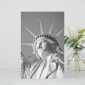 Schwarz-weiße Freiheitsstatue Briefpapier (Stehend Vorderseite)