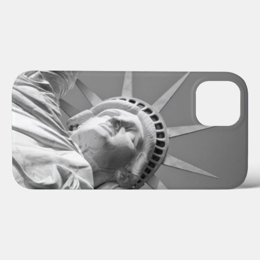 Schwarz-weiße Freiheitsstatue Case-Mate iPhone Hülle (Rückseite (Horizontal))