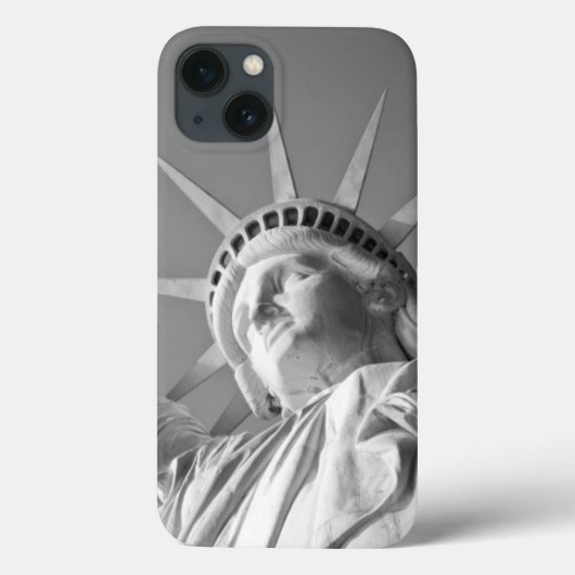 Schwarz-weiße Freiheitsstatue Case-Mate iPhone Hülle (Rückseite)