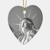 Schwarz-weiße Freiheitsstatue Keramikornament (Links)