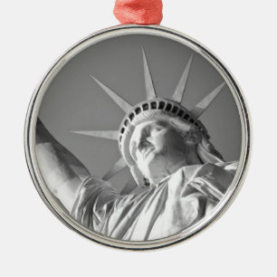 Schwarz-weiße Freiheitsstatue Ornament Aus Metall