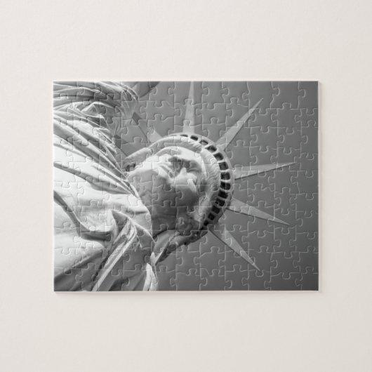 Schwarz-weiße Freiheitsstatue Puzzle (Horizontal)