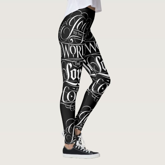 Schwarz-weiße Freude an der Weihnachtsmesse der We Leggings (Rechts)