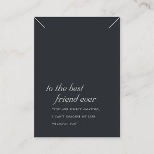 SCHWARZ-WEISSE FRIEND GIFT NECKLACE DISPLAD PLATZKARTE