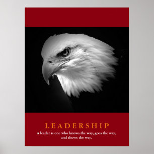 Schwarz-weiße Führung des Red American Eagle Poster