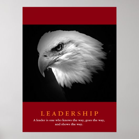 Schwarz-weiße Führung des Red American Eagle Poster (Vorne)
