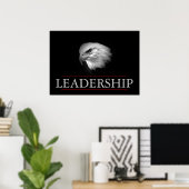 Schwarz-weiße Führung Feelless Eagle Poster (Heimbüro)