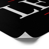 Schwarz-weiße Führung Feelloses Fly Eagle Poster (Ecke)