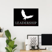 Schwarz-weiße Führung Feelloses Fly Eagle Poster (Heimbüro)