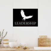 Schwarz-weiße Führung Feelloses Fly Eagle Poster (Küche)