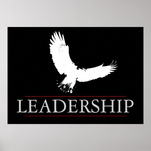 Schwarz-weiße Führung Feelloses Fly Eagle Poster (Vorne)