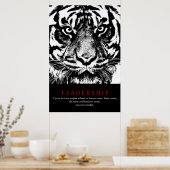 Schwarz-weiße Führung von Sumatran Tiger Poster (Küche)