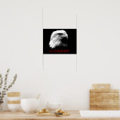 Schwarz-weiße Führungsrolle Eagles Eyes Poster (Küche)