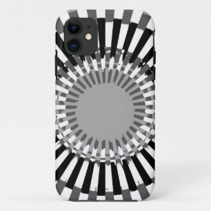 Schwarz-weiße Funky Stripes nahtlos grafisch Case-Mate iPhone Hülle