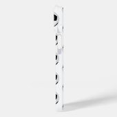 Schwarz-weiße Fußballbälle mit Monogramm Case-Mate iPhone Hülle (Rückseite / Links)