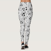 Schwarz-weiße Fußbälle Strickte Sporty Soccer Mama Leggings (Rückseite)