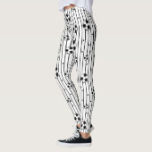 Schwarz-weiße Fußbälle Strickte Sporty Soccer Mama Leggings (Links)