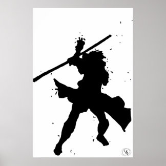 Schwarz-weiße Gambit Art Print Poster