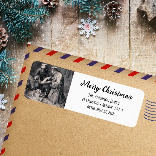 Schwarz-weiße Geburt Christlich katholische Weihna