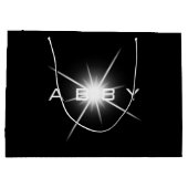 Schwarz-weiße Gefallen Geschenk Abby Spark Große Geschenktüte (Rückseite)