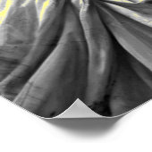 Schwarz-weiße Gelbe Freiheitsstatue New York Poster (Ecke)