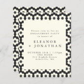 Schwarz-weiße Geometrie-Engagement-Partei für den (Vorne/Hinten)