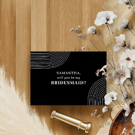 Schwarz-weiße Geometrie-Linie Art ist meine Brides Einladung