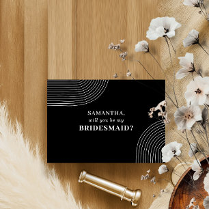 Schwarz-weiße Geometrie-Linie Art ist meine Brides Einladung