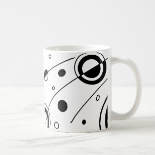 Schwarz-Weiße Geometrische Abstrakte Kunst Kaffeetasse