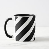 Schwarz-weiße geometrische Abstrakte Linien mit zw Tasse (Links)