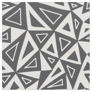 Schwarz-weiße geometrische Dreiecke Stoff
