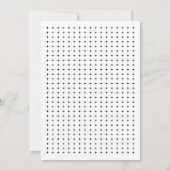 Schwarz-weiße geometrische Hochzeitsdusche Einladung (Rückseite)