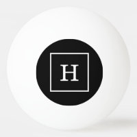 Schwarz-weiße Gerahmte Initialmonogramm