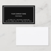 Schwarz-weiße Gerahmte, moderne, einfache Beratung Visitenkarte (Vorne/Hinten)