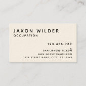 Schwarz-weiße Geruchswolke-Minimal für großes Pfer Visitenkarte (Rückseite)