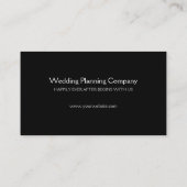 Schwarz-weiße Geschäftskarte der romantischen Visitenkarte (Rückseite)