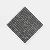 Schwarz-weiße Geschichte eines Drehbuchautors Serviette (Ecke)