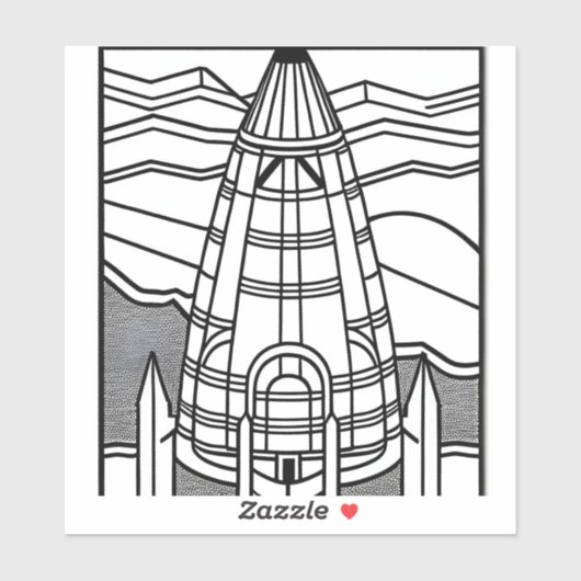 Schwarz-weiße Gestaltung Ihres Raumes Aufkleber (Blatt)