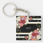 Schwarz-weiße gestreifte Peonings und Gold Persona Schlüsselanhänger (Vorderseite)