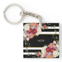 Schwarz-weiße gestreifte Peonings und Gold Persona