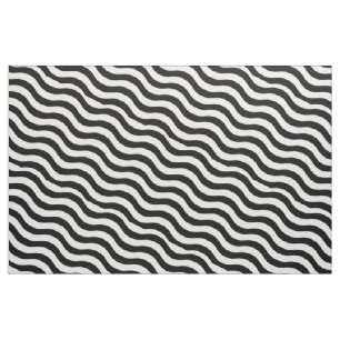 Schwarz-weiße gewellte Streifen Stoff