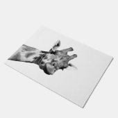 Schwarz-weiße Giraffe afrikanisches Fußmatte (Schrägansicht)