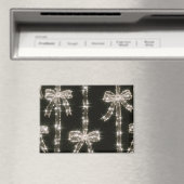 Schwarz Weiße Glitzerbögen Magnet (In Situ (Geschirrspüler))