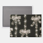 Schwarz Weiße Glitzerbögen Magnet (Vorderseite/Rückseite)