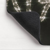 Schwarz Weiße Glitzerbögen Mousepad (Ecke)