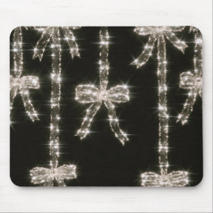 Schwarz Weiße Glitzerbögen Mousepad