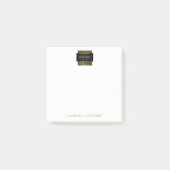 Schwarz-weiße Gold Conceptual Minimal Geometry Post-it Klebezettel (Vorderseite)